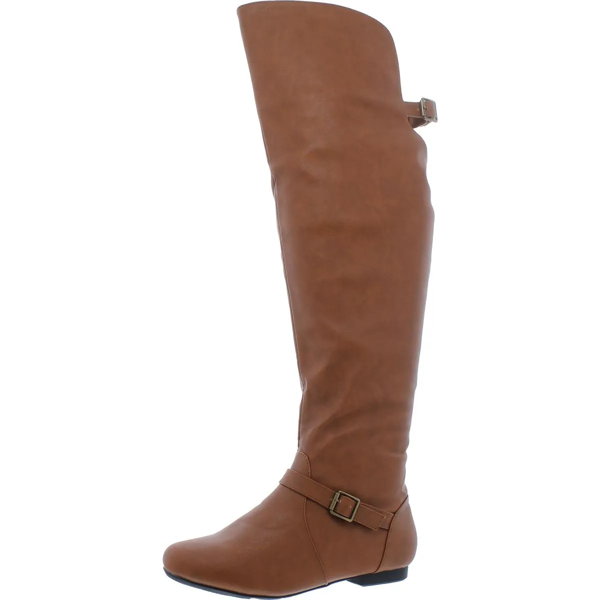 Womens Faux Leather Tall Over-The-Knee Boots