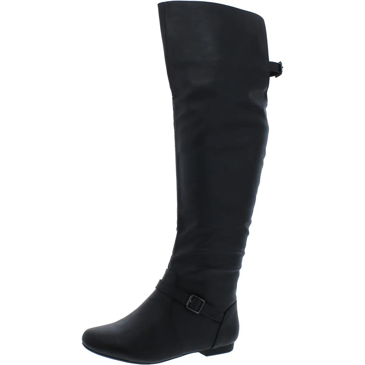 Womens Faux Leather Tall Over-The-Knee Boots