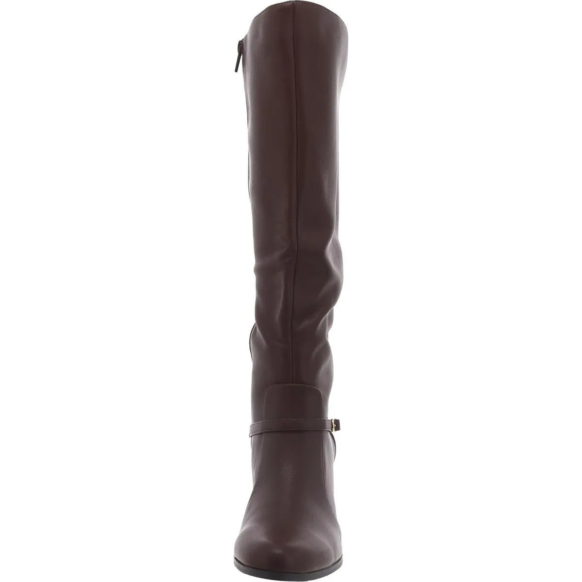 Womens Faux Leather Wide Calf Knee-High Boots