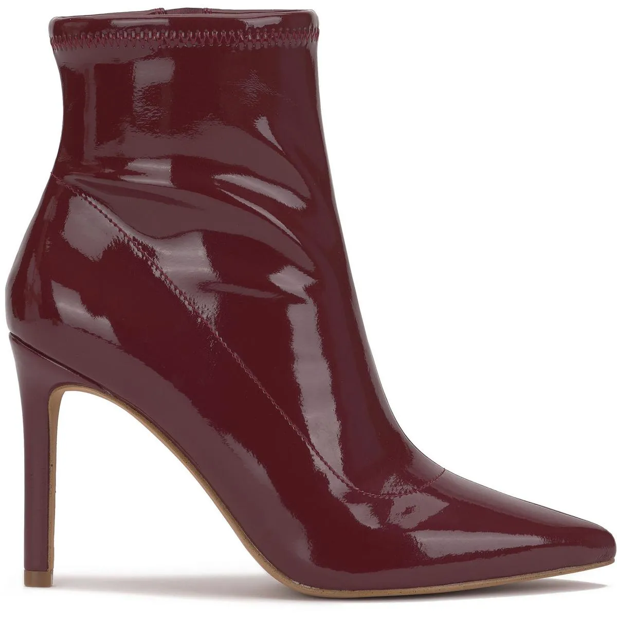 Womens Faux Leather Zipper Booties