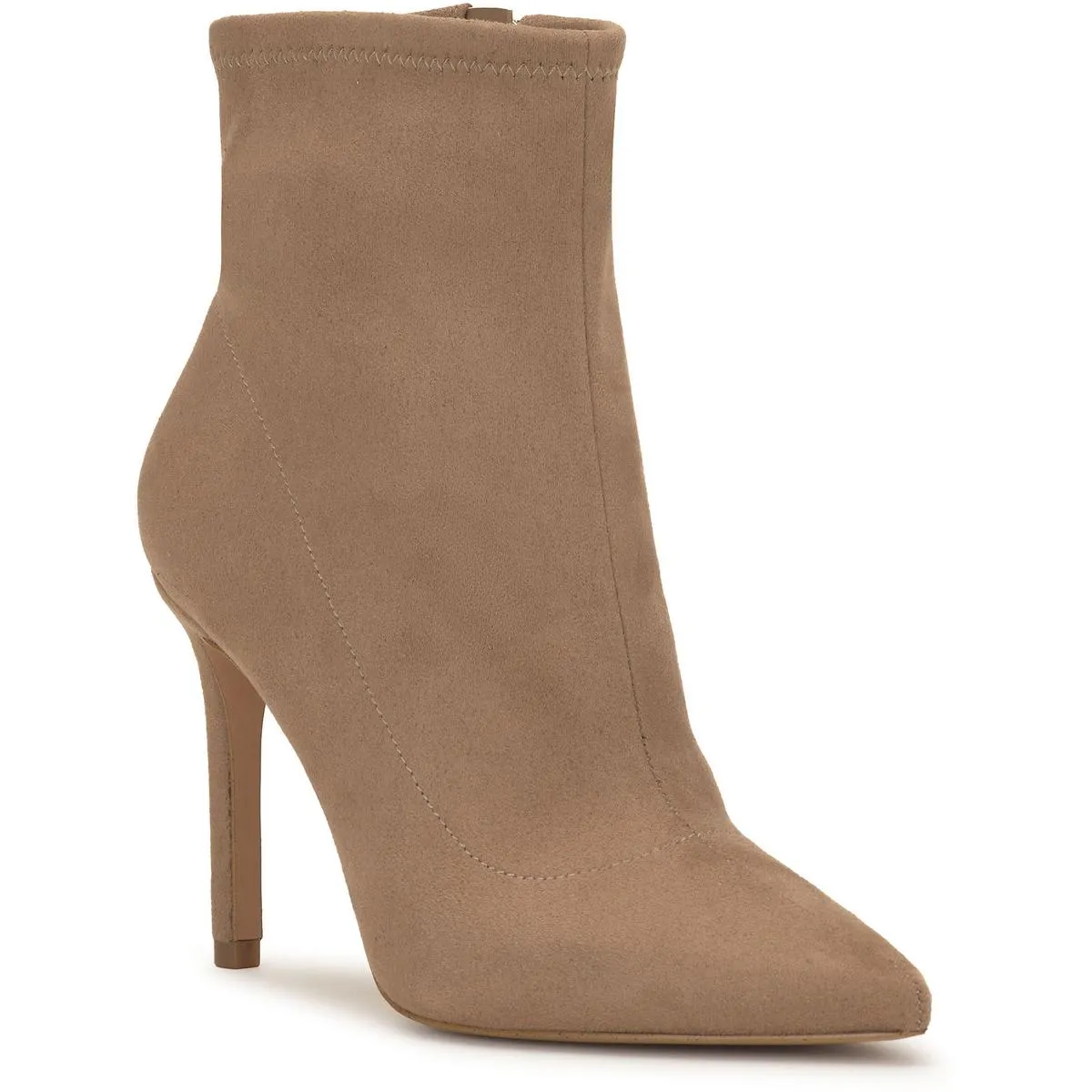 Womens Faux Leather Zipper Booties