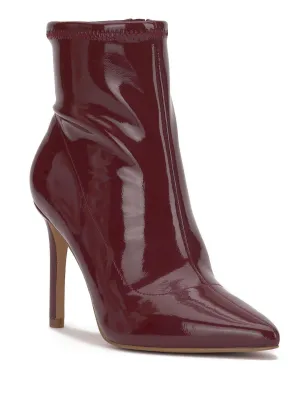 Womens Faux Leather Zipper Booties