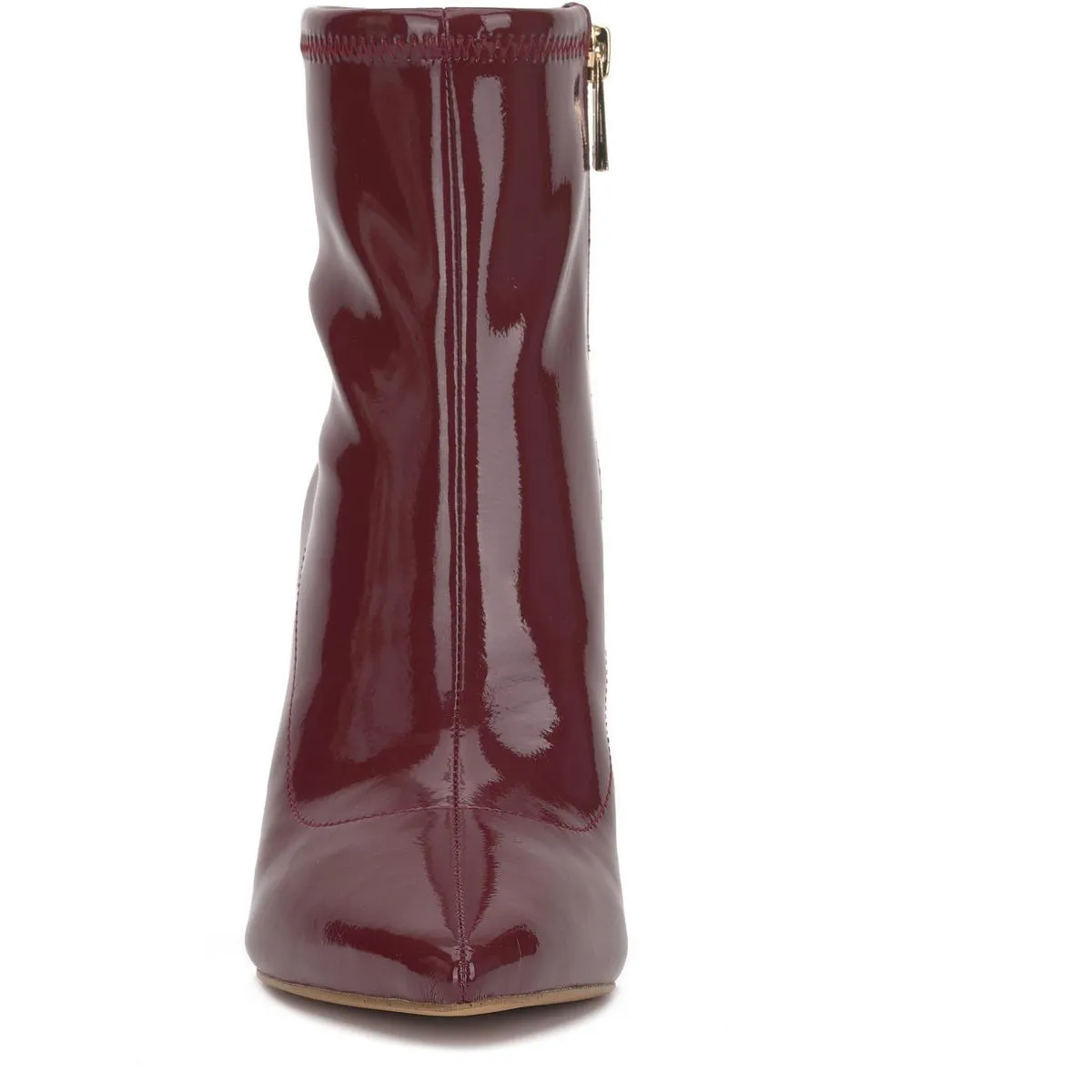 Womens Faux Leather Zipper Booties