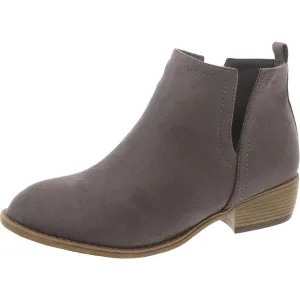Womens Faux Suede Padded Insole Booties