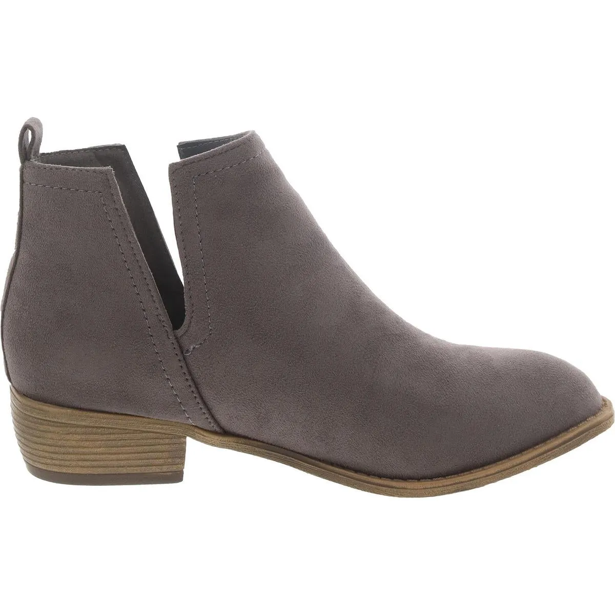 Womens Faux Suede Padded Insole Booties