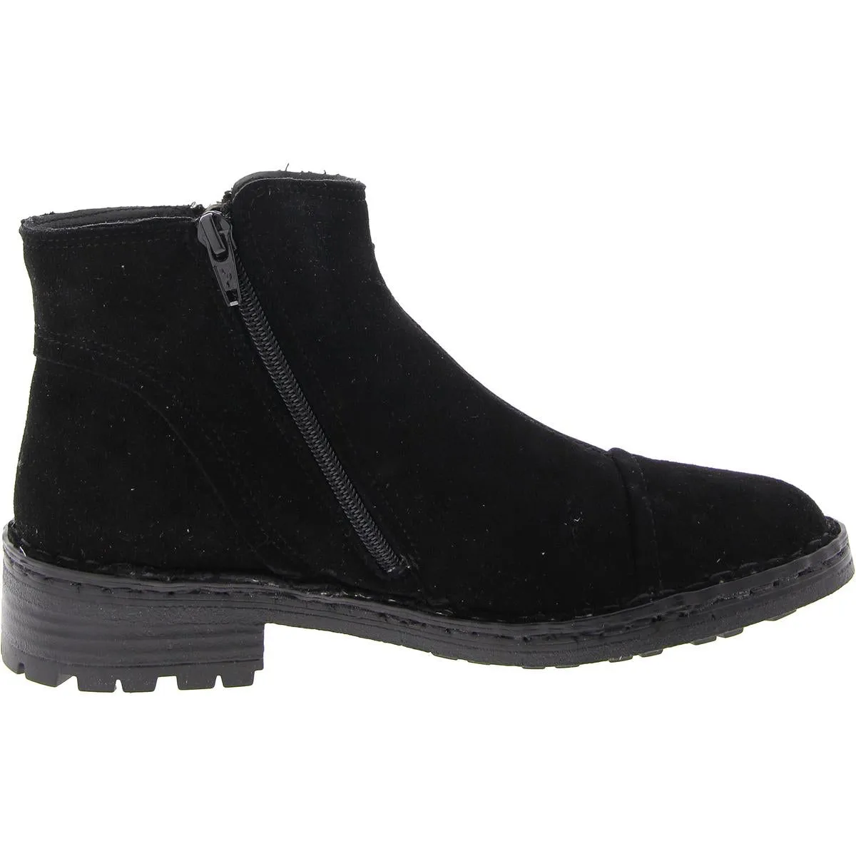 Womens Faux Suede Round toe Ankle Boots