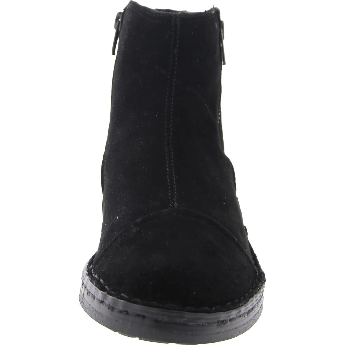 Womens Faux Suede Round toe Ankle Boots