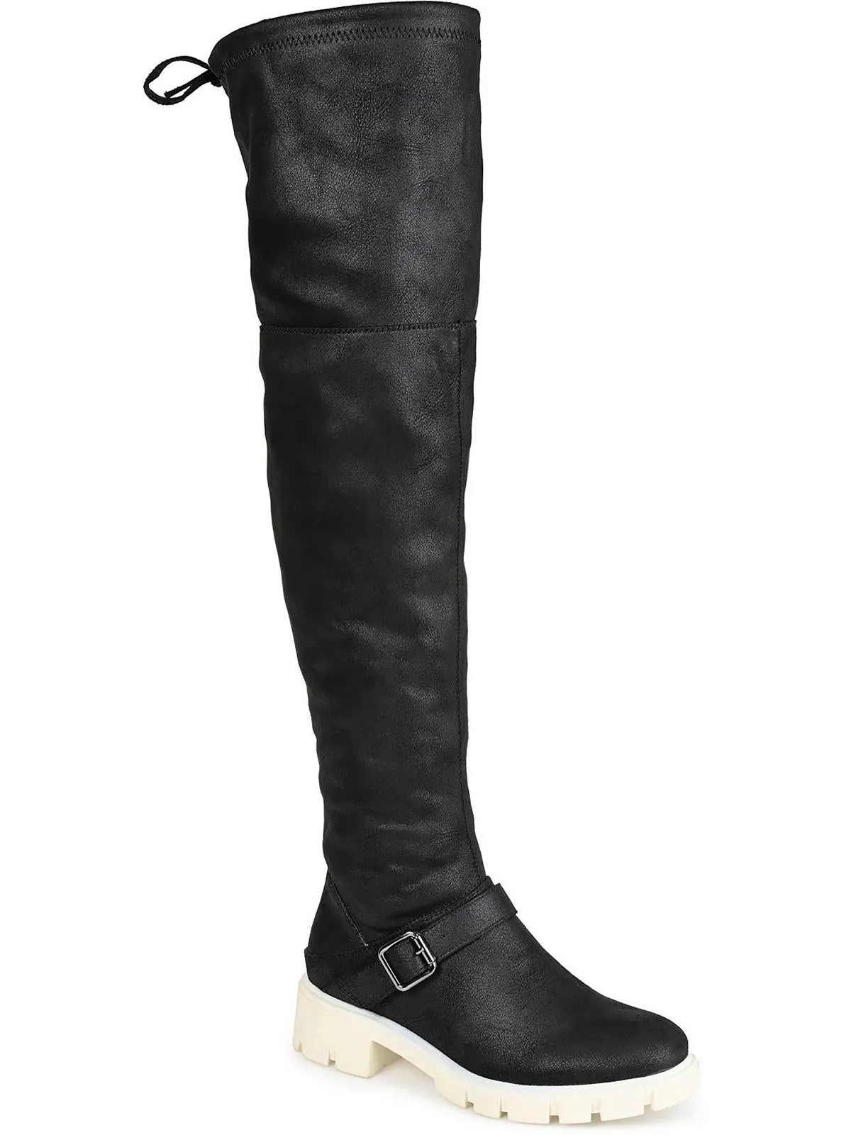 Womens Faux Suede Thigh-High Boots