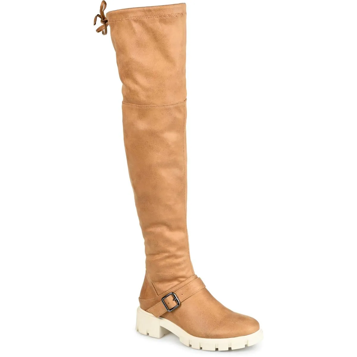 Womens Faux Suede Thigh-High Boots