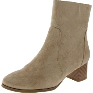Womens Faux Suede Zip Up Ankle Boots