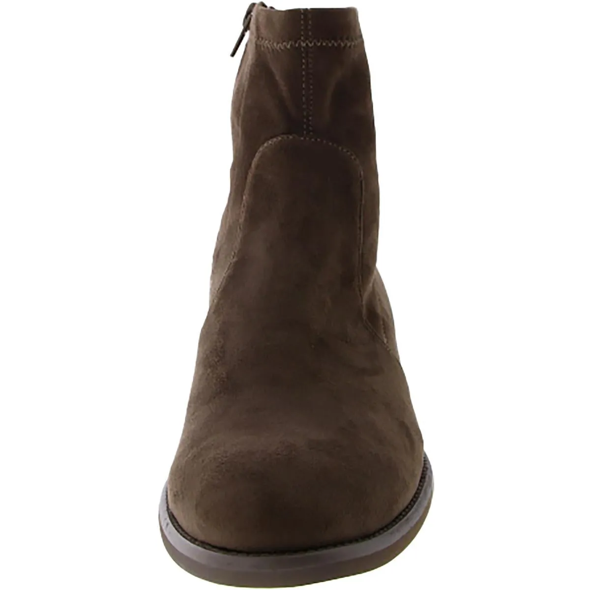 Womens Faux Suede Zipper Ankle Boots