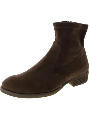 Womens Faux Suede Zipper Ankle Boots