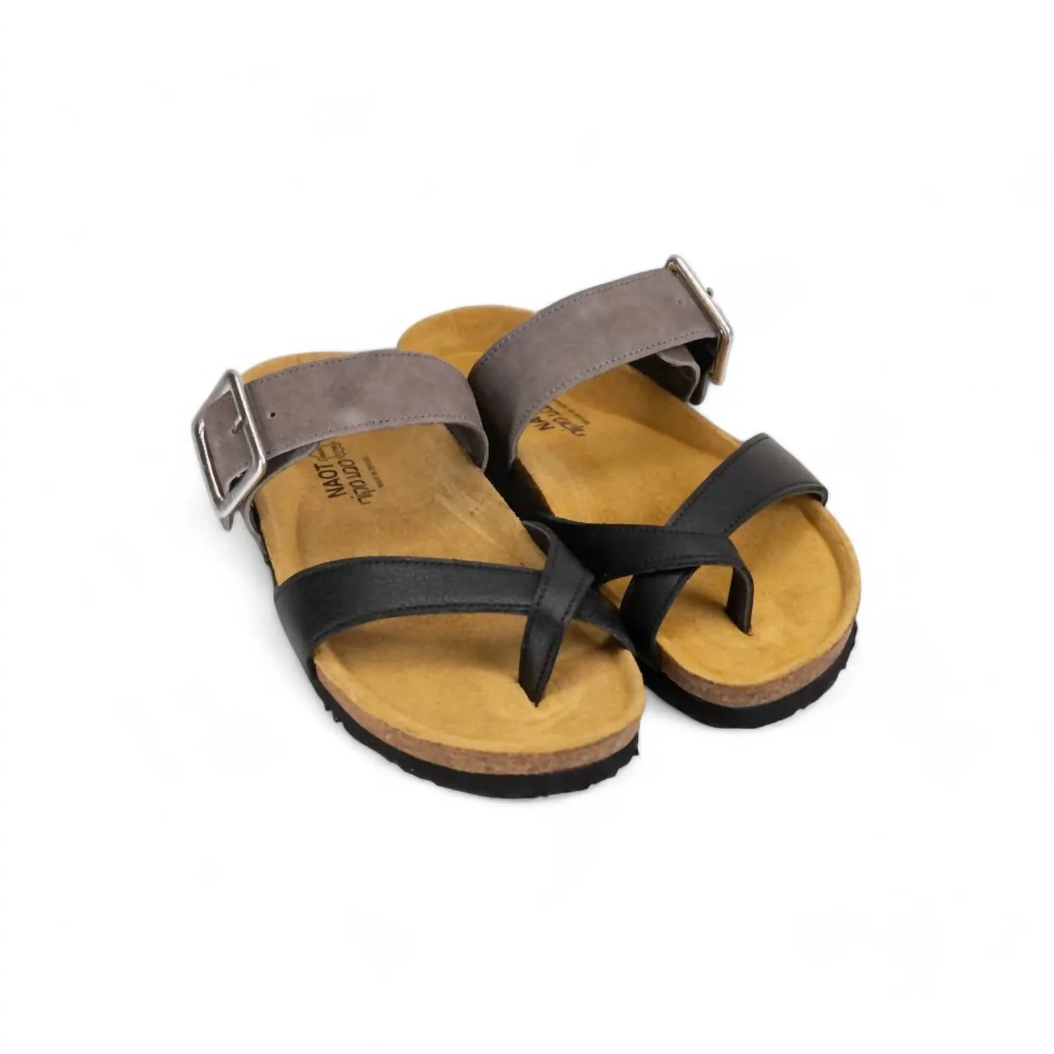 Women's Fresno Sandal In Black/taupe Leather