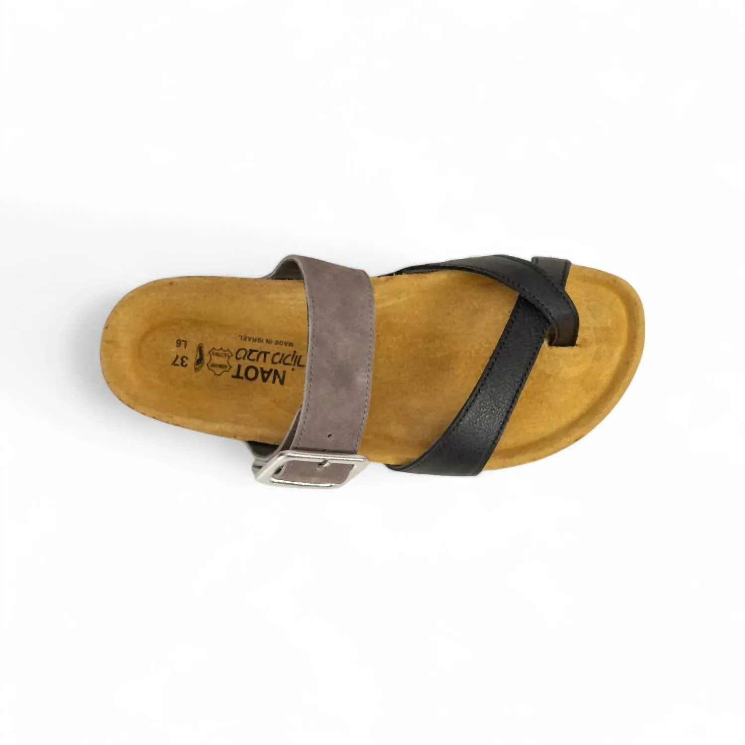 Women's Fresno Sandal In Black/taupe Leather