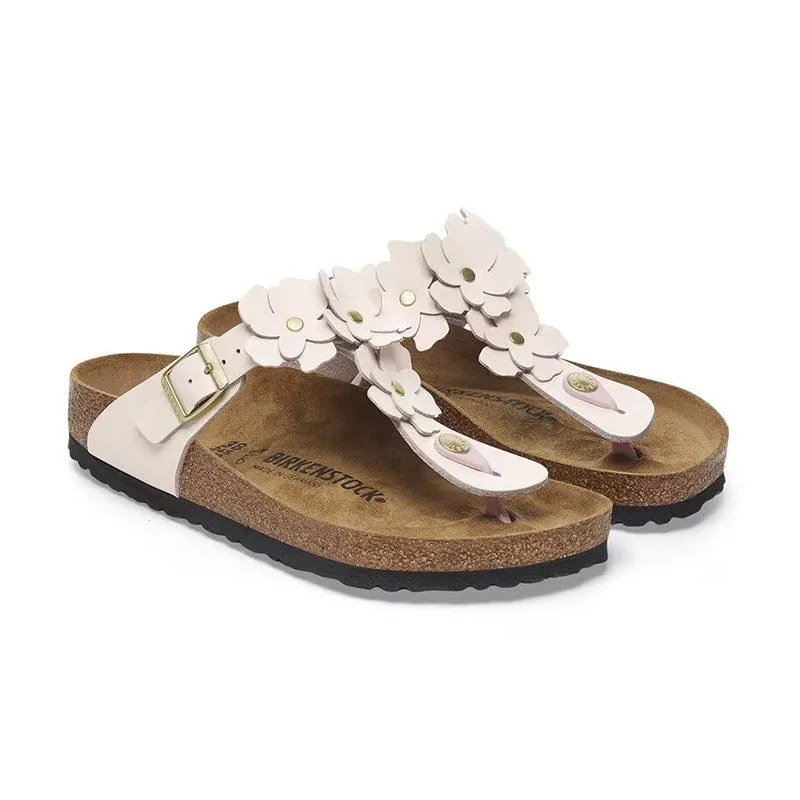 Women's Gizeh Flower Light Rose Leather
