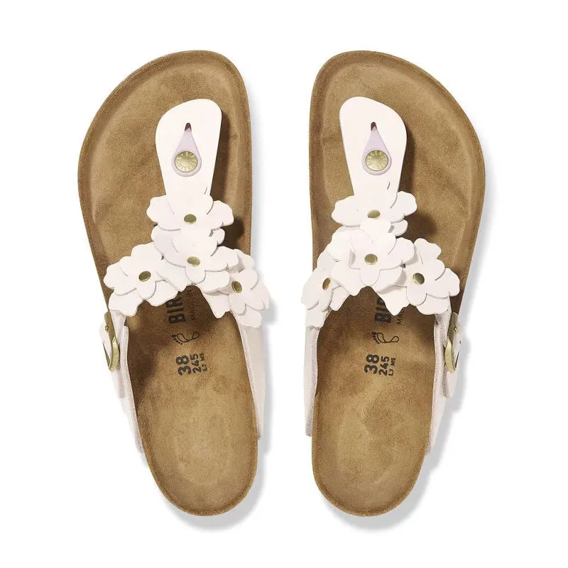 Women's Gizeh Flower Light Rose Leather