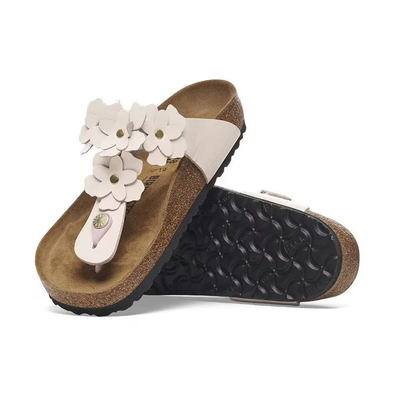 Women's Gizeh Flower Light Rose Leather