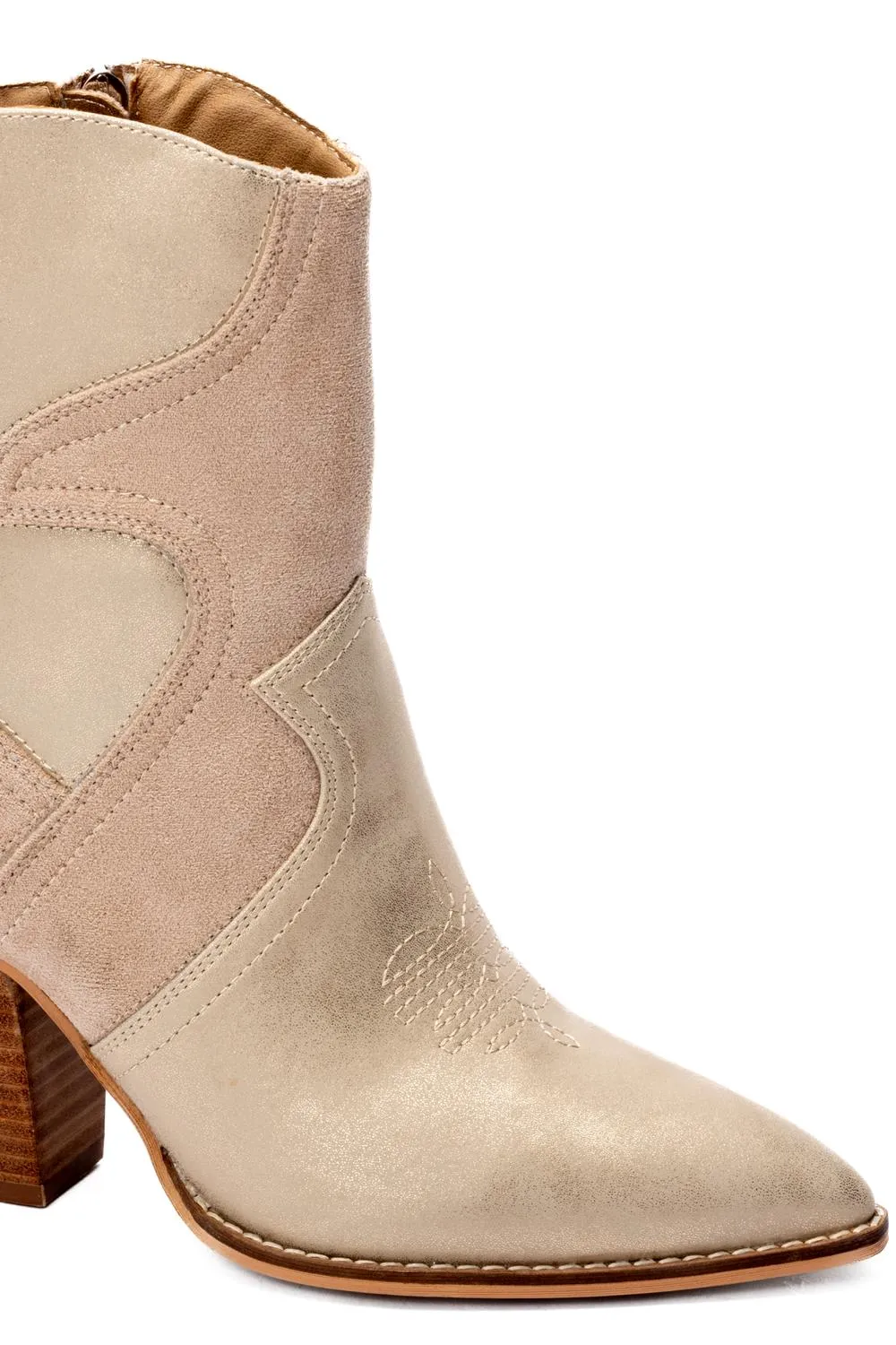 Women's Good Lookin Booties In Gold