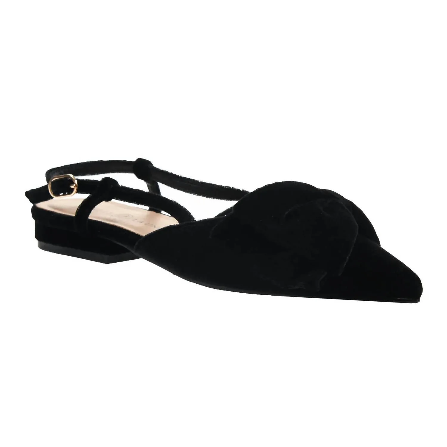 Women's Harmony Bow Slingback Flat Sandal In Black