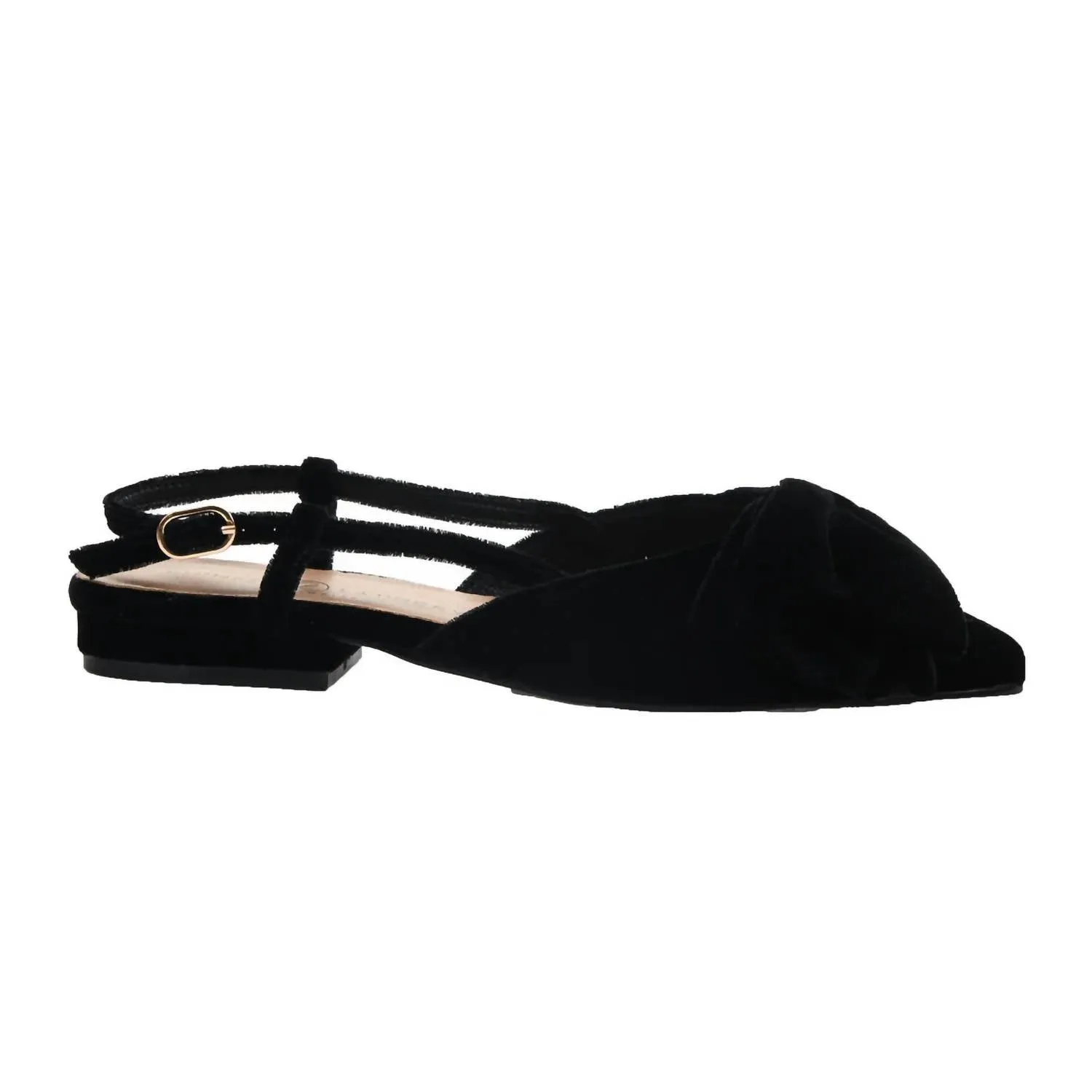 Women's Harmony Bow Slingback Flat Sandal In Black