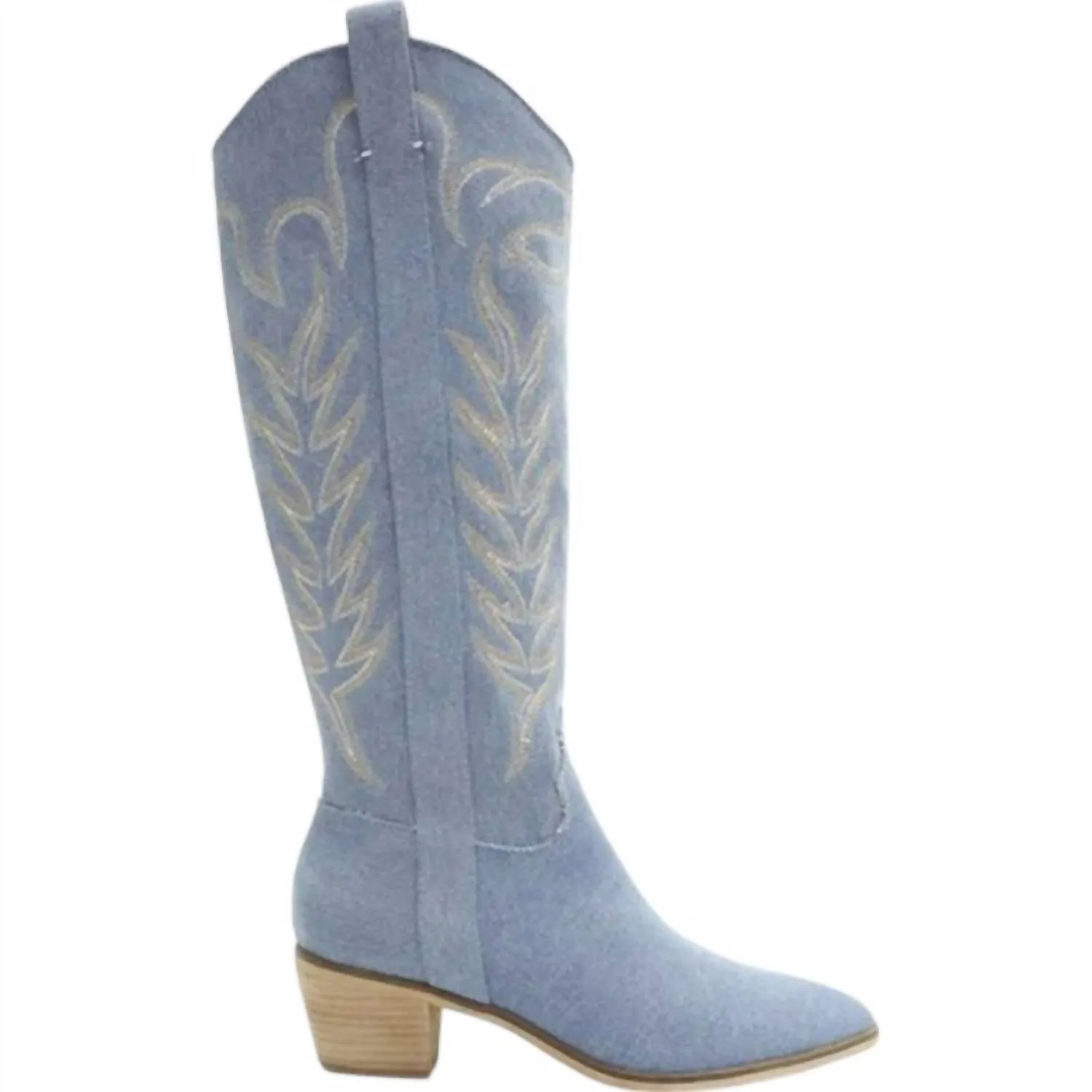 Women's Inlay Boot In Denim
