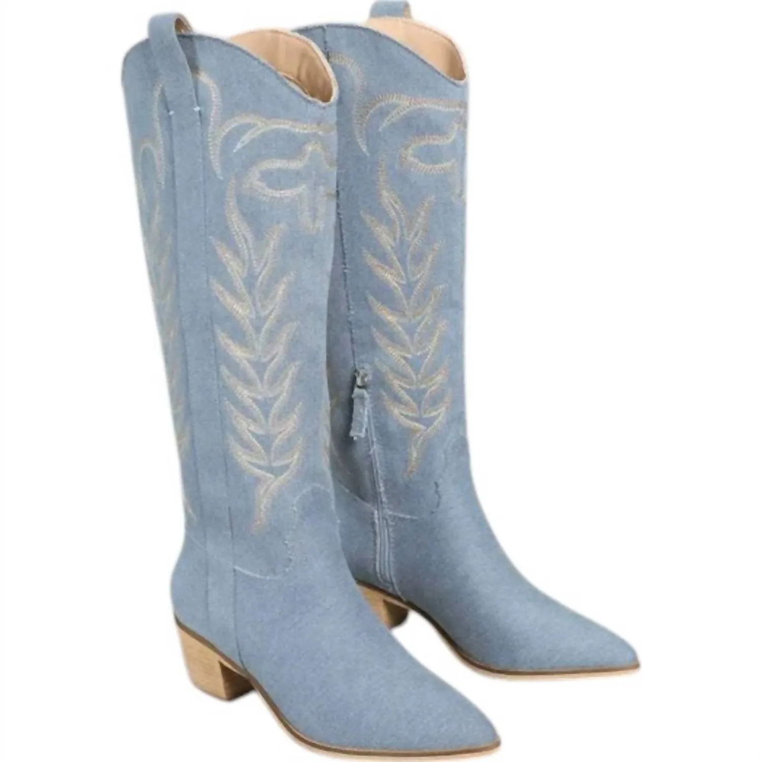 Women's Inlay Boot In Denim