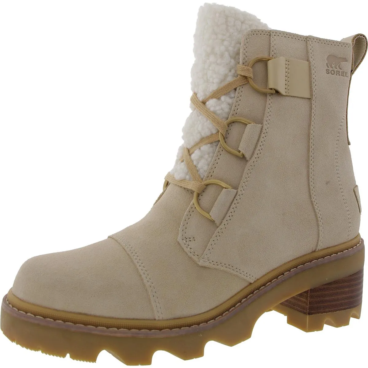 Womens Lace-Up Faux Leather Combat & Lace-Up Boots