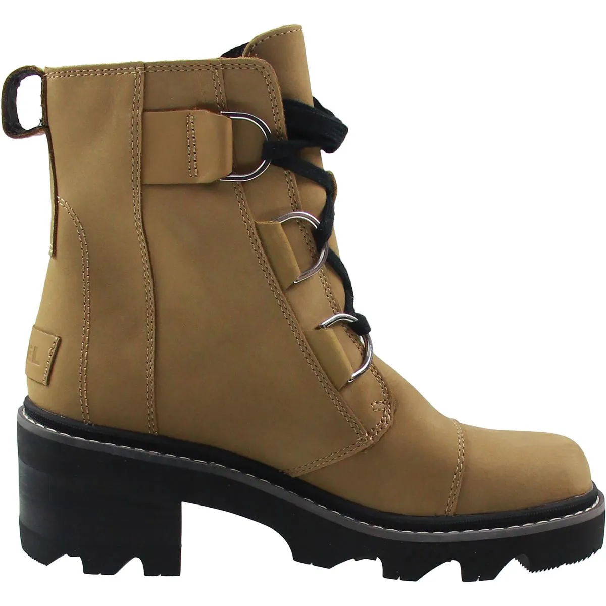 Womens Lace-Up Faux Leather Combat & Lace-Up Boots