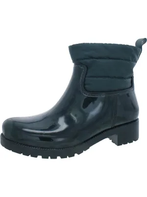 Womens Laceless Polyester Ankle Boots