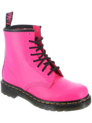 Womens Leather Ankle Combat & Lace-up Boots