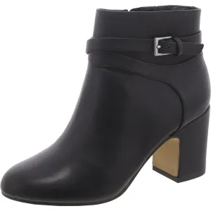 Womens Leather Cushioned Footbed Ankle Boots