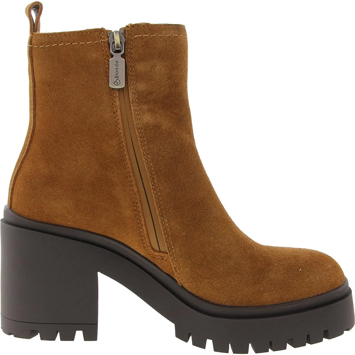 Womens Leather Lugged Sole Ankle Boots