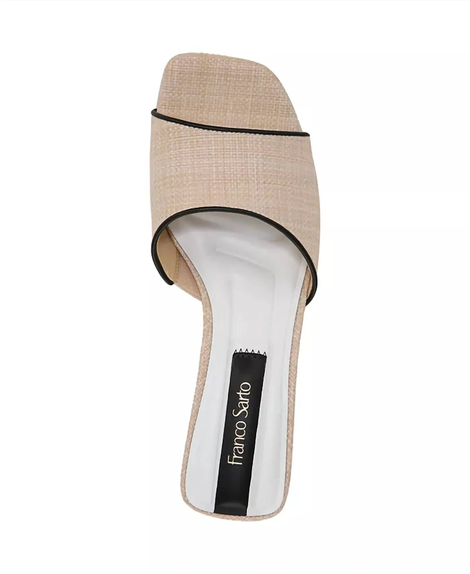 Women's Linley Slide Heeled Sandals In Beige Raffia