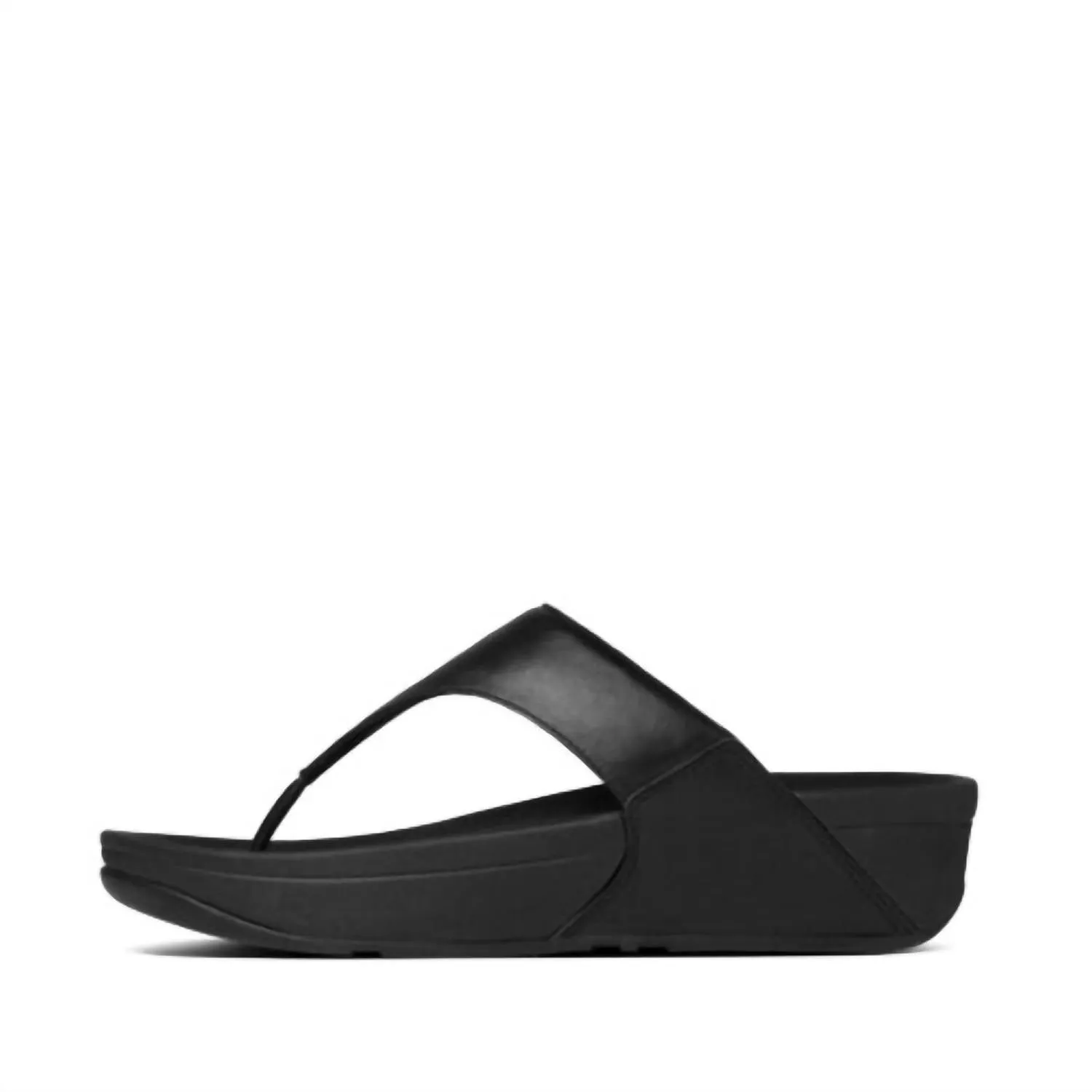 Women's Lulu Toe Post Sandal In Black Leather