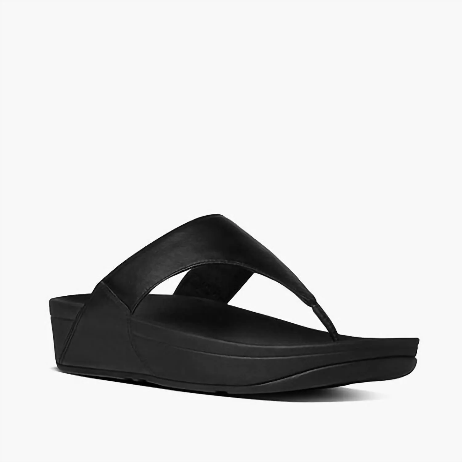 Women's Lulu Toe Post Sandal In Black Leather