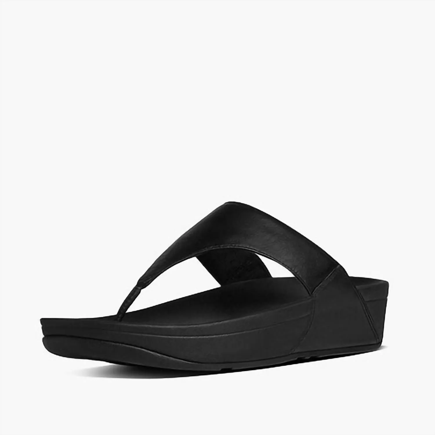 Women's Lulu Toe Post Sandal In Black Leather