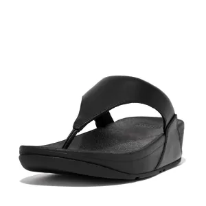 Women's Lulu Toe Post Sandal In Black Leather