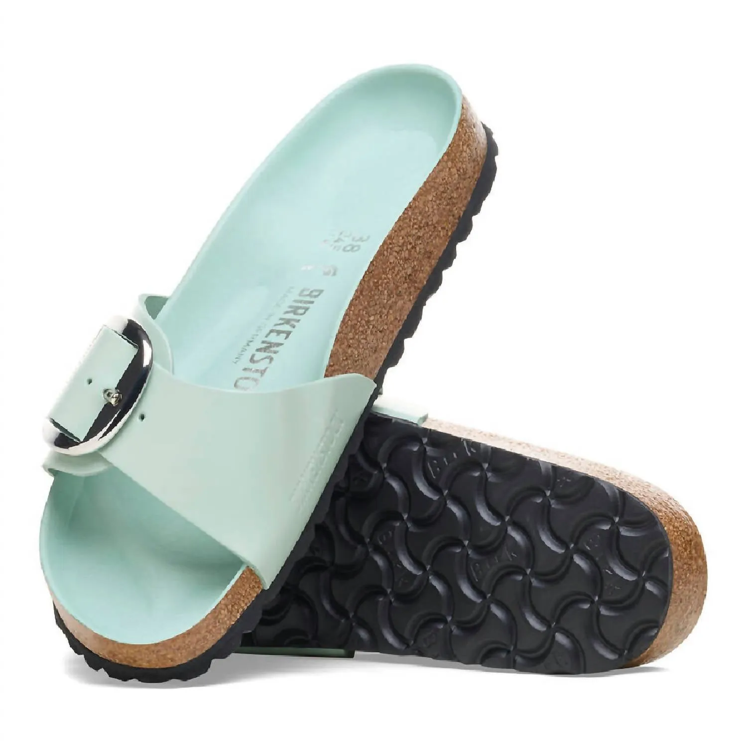 Women's Madrid Big Buckle Sandal In Surf Green