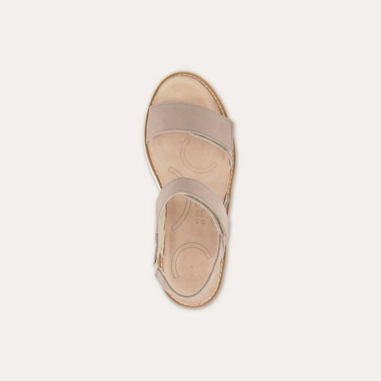Women's Meringue Wedge Sandal In Stone Nubuck