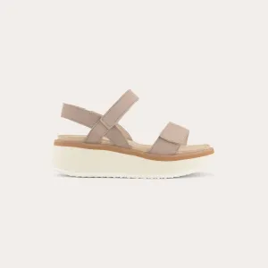 Women's Meringue Wedge Sandal In Stone Nubuck