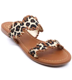 Women's Mimi 10 Double Strap Sandals In Leopard