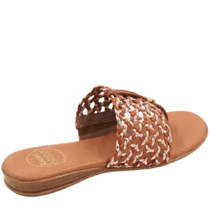 Women's Nice Woven Sandals In Cuero Multi