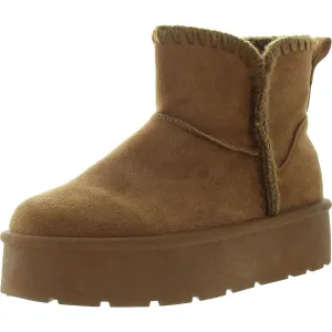 Womens Open Stitch Man Made Booties