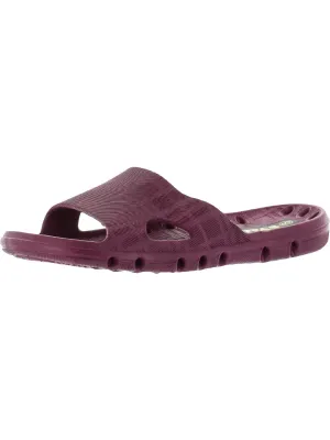 Womens Open Toe Perforated Pool Slides