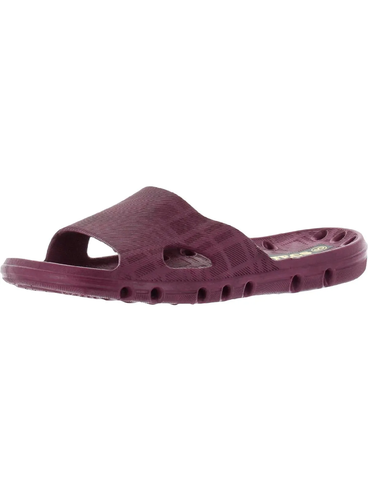 Womens Open Toe Perforated Pool Slides
