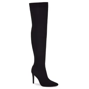 Women's Over The Knee Sock Boots In Black