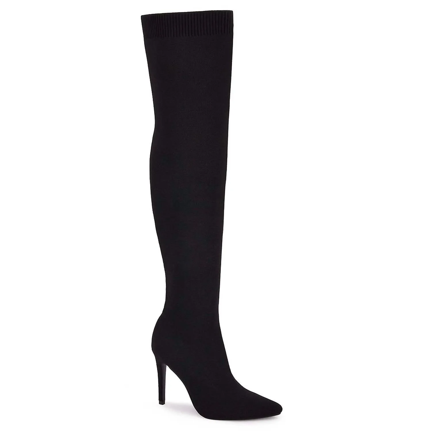 Women's Over The Knee Sock Boots In Black