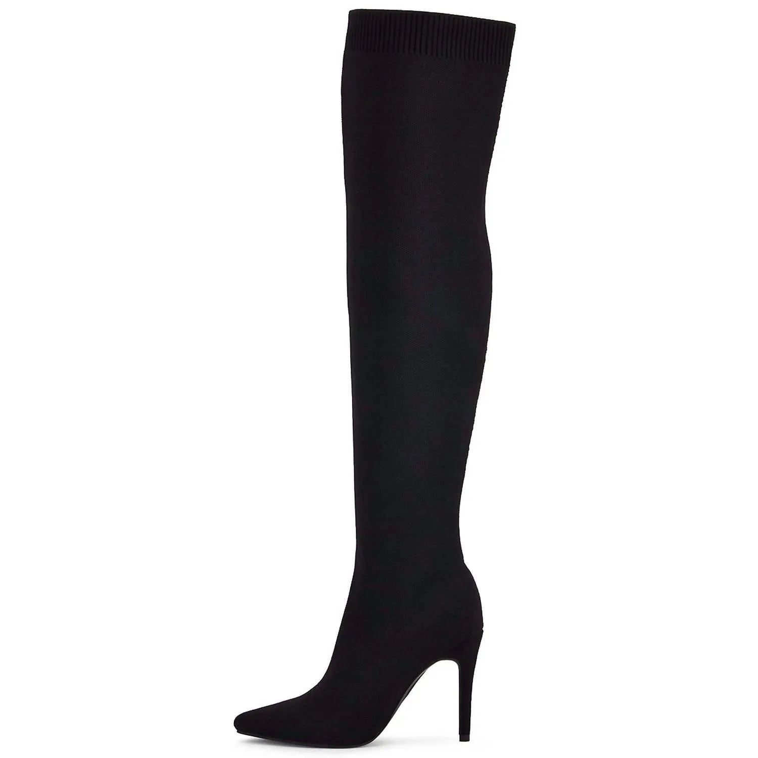 Women's Over The Knee Sock Boots In Black