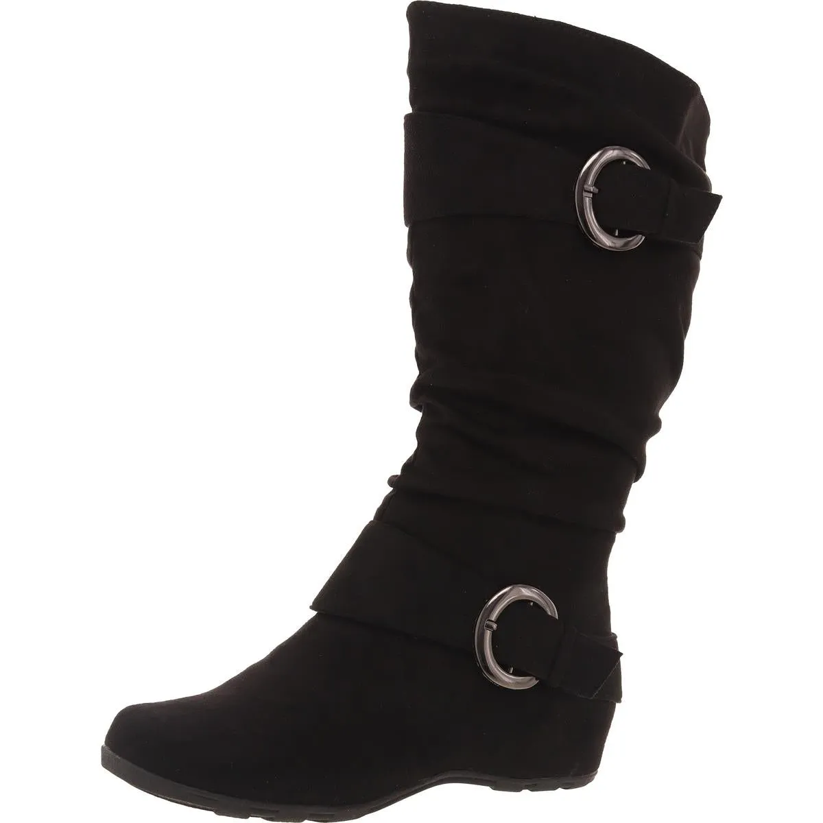 Womens Padded Insole Faux Suede Knee-High Boots