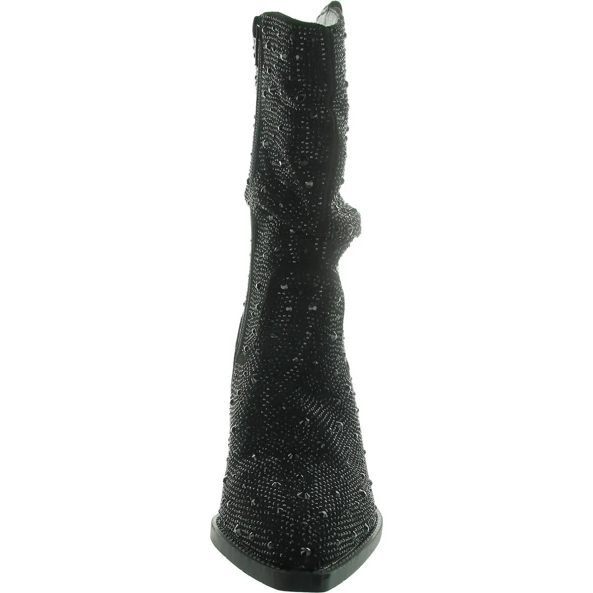 Womens Rhinestone Mid-Calf Boots